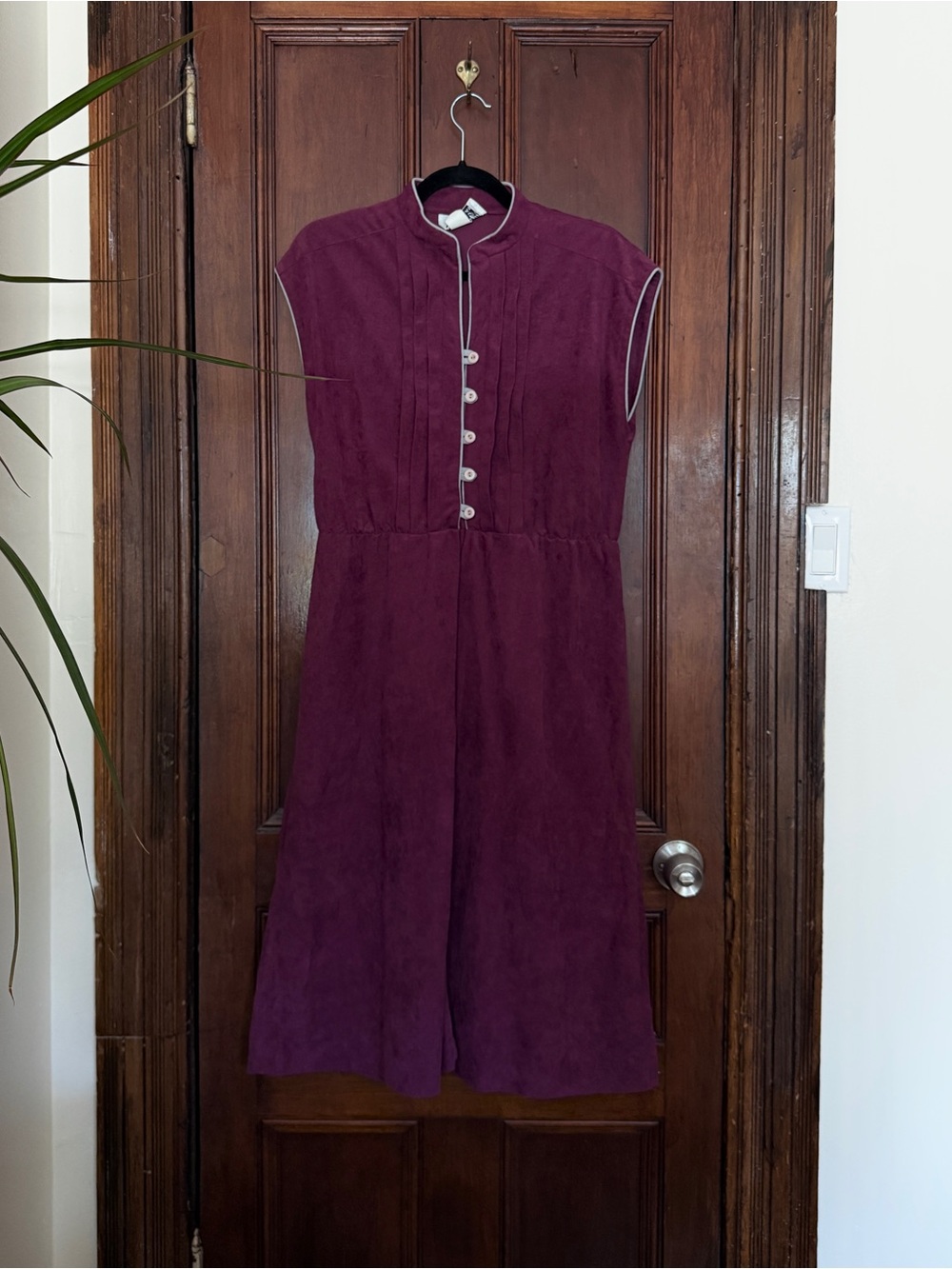 Vintage Velour Midi Dress sz L